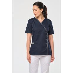 Ladies' polycotton smock with press studs