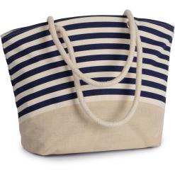 KI0283 Jute canvas duffel shopping bag